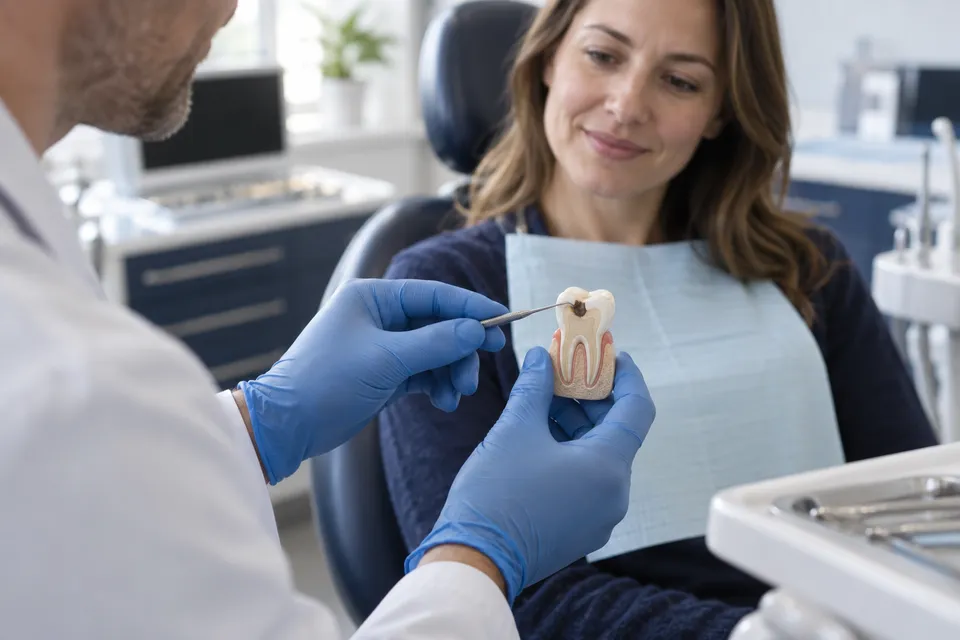 Explaining tooth decay with a dental model